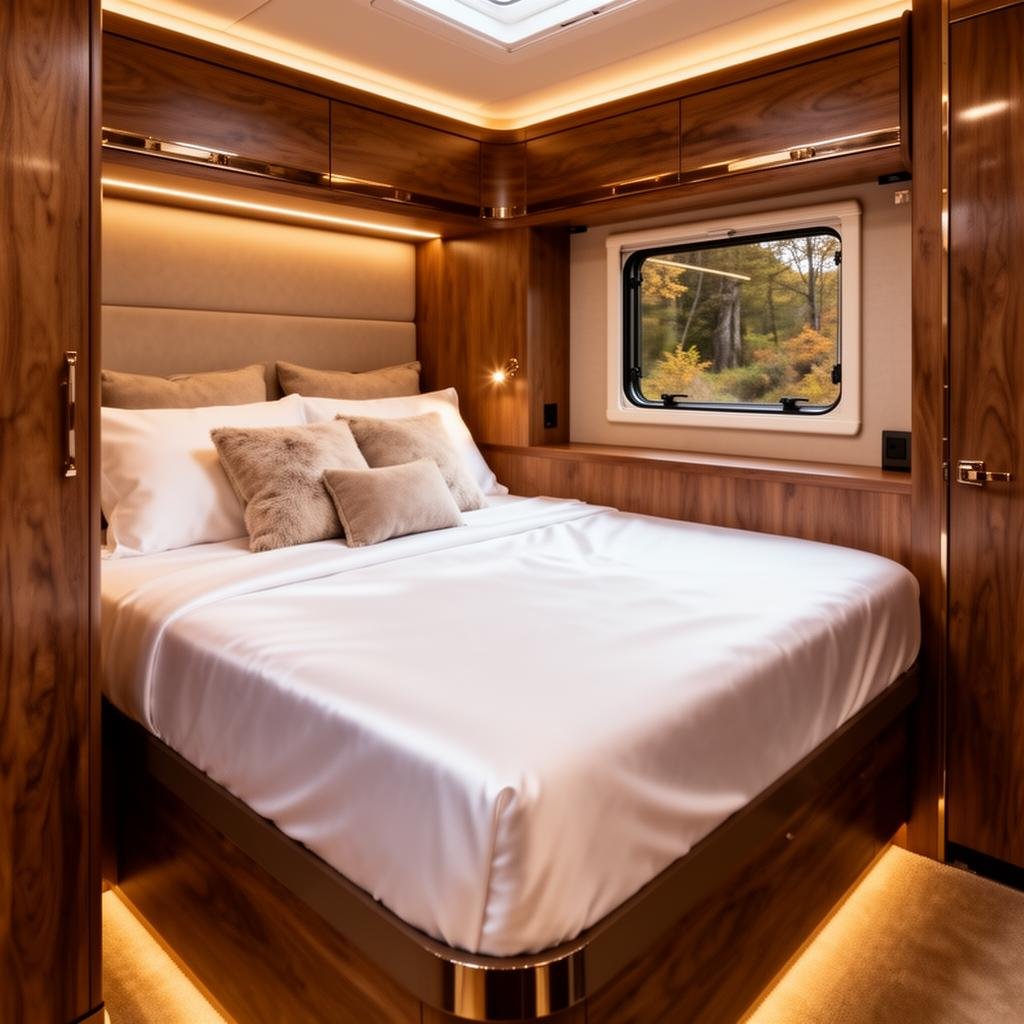Sleep Tight RV bedsheets fitting perfectly in a recreational vehicle