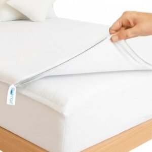 White Zipper Fitted Sheet – Sleep Tight 600 Thread Count Cotton
