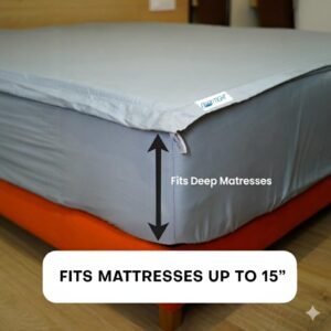 Dark Gray Zipper Fitted Sheet – Sleep Tight 600 Thread Count Cotton