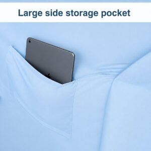 Sky Blue Zipper Fitted Sheet – Sleep Tight 600 Thread Count Cotton