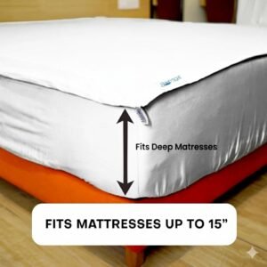 White Zipper Fitted Sheet – Sleep Tight 600 Thread Count Cotton