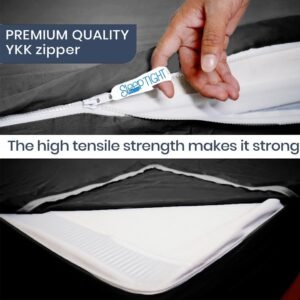 Black Zipper Fitted Sheet – Sleep Tight 600 Thread Count Cotton