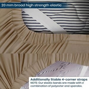 Beige Zipper Fitted Sheet – Sleep Tight 600 Thread Count Cotton