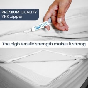 White Zipper Fitted Sheet – Sleep Tight 600 Thread Count Cotton