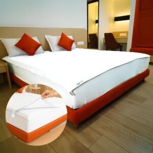 White Zipper Fitted Sheet – Sleep Tight 600 Thread Count Cotton