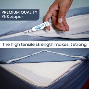 Dark Gray Zipper Fitted Sheet – Sleep Tight 600 Thread Count Cotton