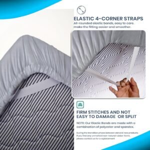 Light Grey Zipper Fitted Sheet – Sleep Tight 600 Thread Count Cotton
