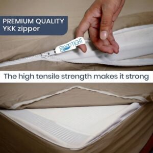 Beige Zipper Fitted Sheet – Sleep Tight 600 Thread Count Cotton