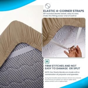 Beige Zipper Fitted Sheet – Sleep Tight 600 Thread Count Cotton