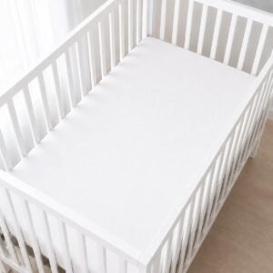 White Zipper Crib Sheet – Sleep Tight Soft Breathable Cotton