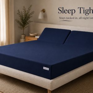 Dark Blue Zipper Split Sheet – Sleep Tight Stays Tucked In, All Night Long