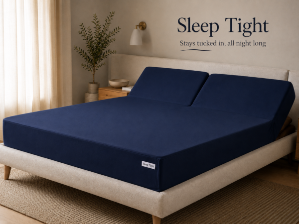 Dark Blue Zipper Split Sheet – Sleep Tight Stays Tucked In, All Night Long