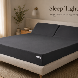 Dark Grey Zipper Split Sheet – Sleep Tight Stays Tucked In, All Night Long