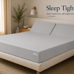 Light Grey Zipper Split Sheet – Sleep Tight Stays Tucked In, All Night Long