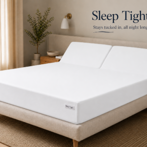 White Zipper Split Sheet – Sleep Tight Stays Tucked In, All Night Long