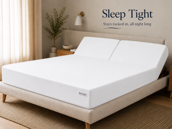 White Zipper Split Sheet – Sleep Tight Stays Tucked In, All Night Long